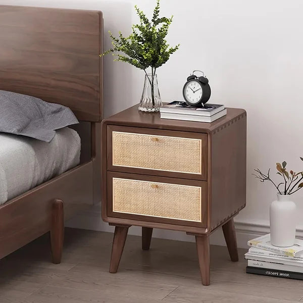 Katilo Nightstand Rattan and natural wood