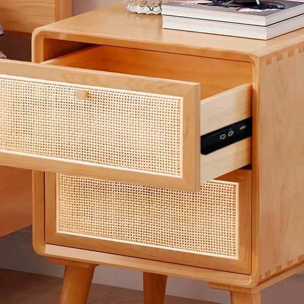 Katilo Nightstand Rattan and natural wood