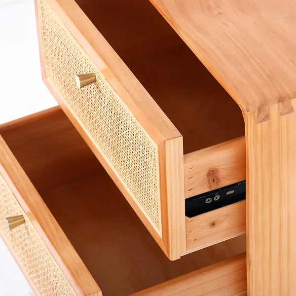 Katilo Nightstand Rattan and natural wood