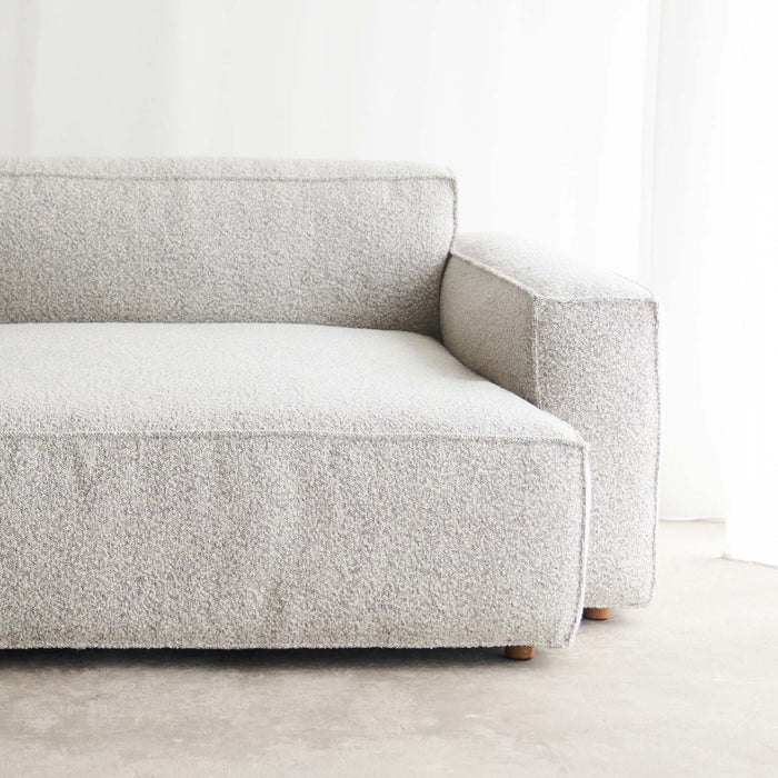 Baker Fabric L Shape Sofa | Salt & Pepper