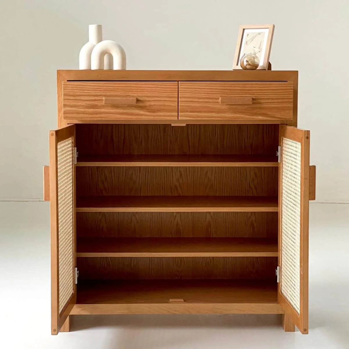 Alina Rattan Shoe Storage