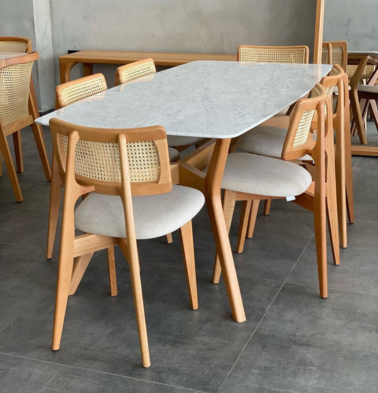 Cane DINING TABLE  Set