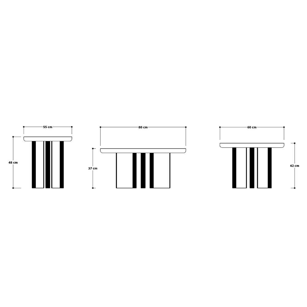 Middely Table Set - 3P