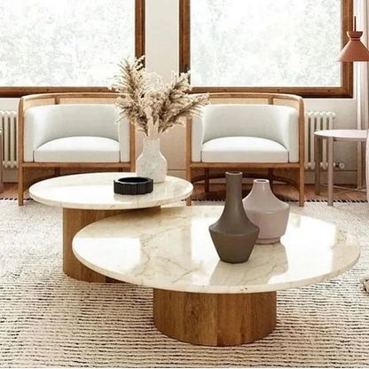 MARBLE DUO coffee table Set - 2P