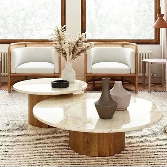 MARBLE DUO coffee table Set - 2P