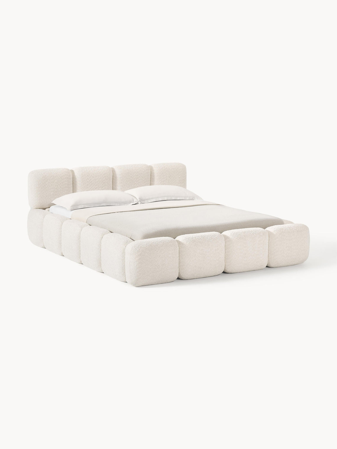 Quilted plush-loop bed