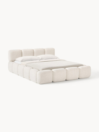 Quilted plush-loop bed