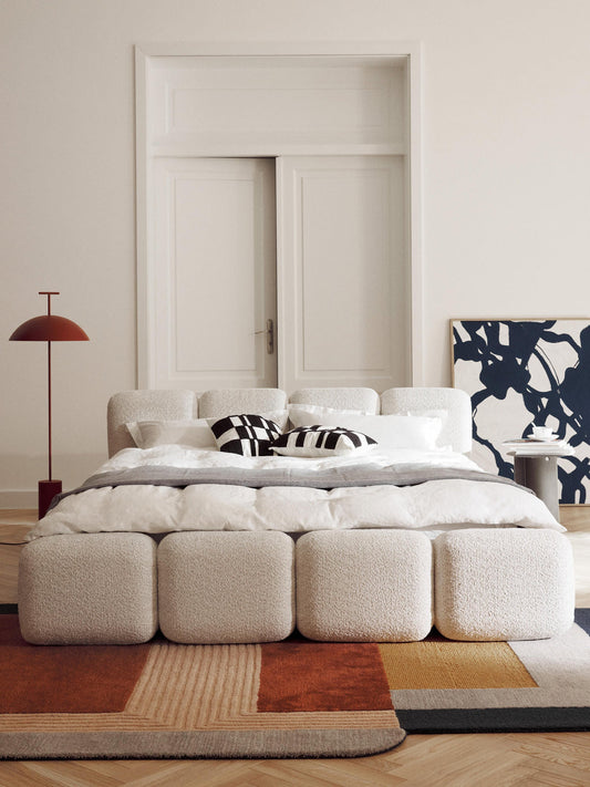 Quilted plush-loop bed