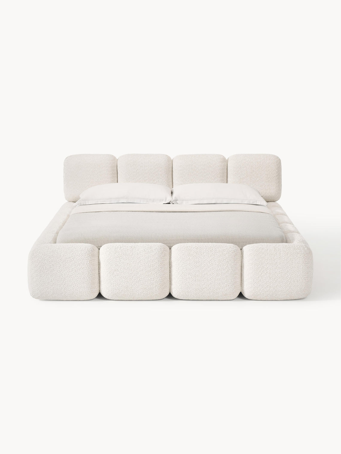 Quilted plush-loop bed