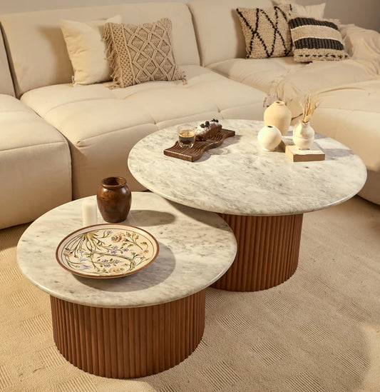 Landing Marble Coffee Table Set - 2P