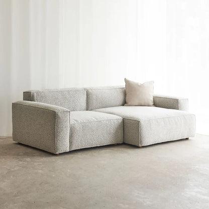 Baker Fabric L Shape Sofa | Salt & Pepper