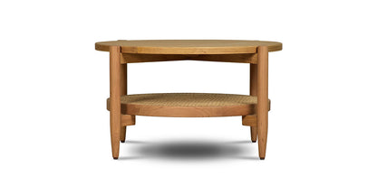 Rattan Round Coffee & Side Table Set - 2P