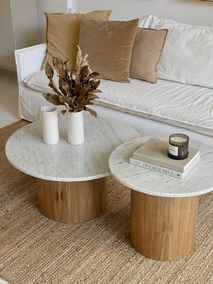 MARBLE DUO coffee table Set - 2P