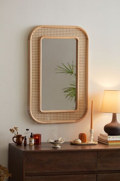 Mabelle Rattan Mirror